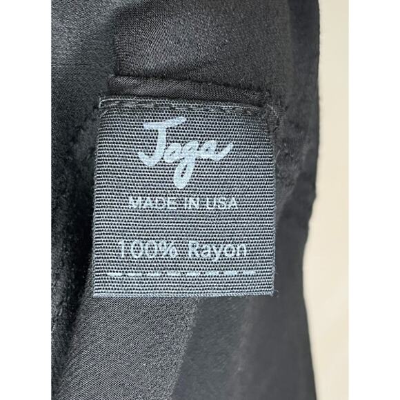 JAGA Sz 1 S Small Black Mykonos Satin Sleeveless Midi Dress - Picture 4 of 11